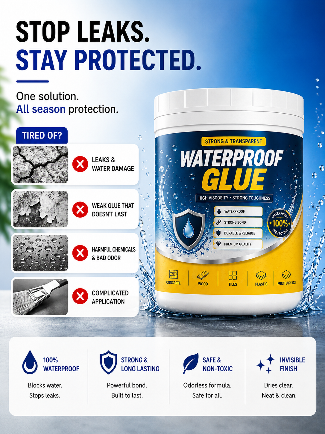 Devorashop® ClearSeal™ Waterproof Glue