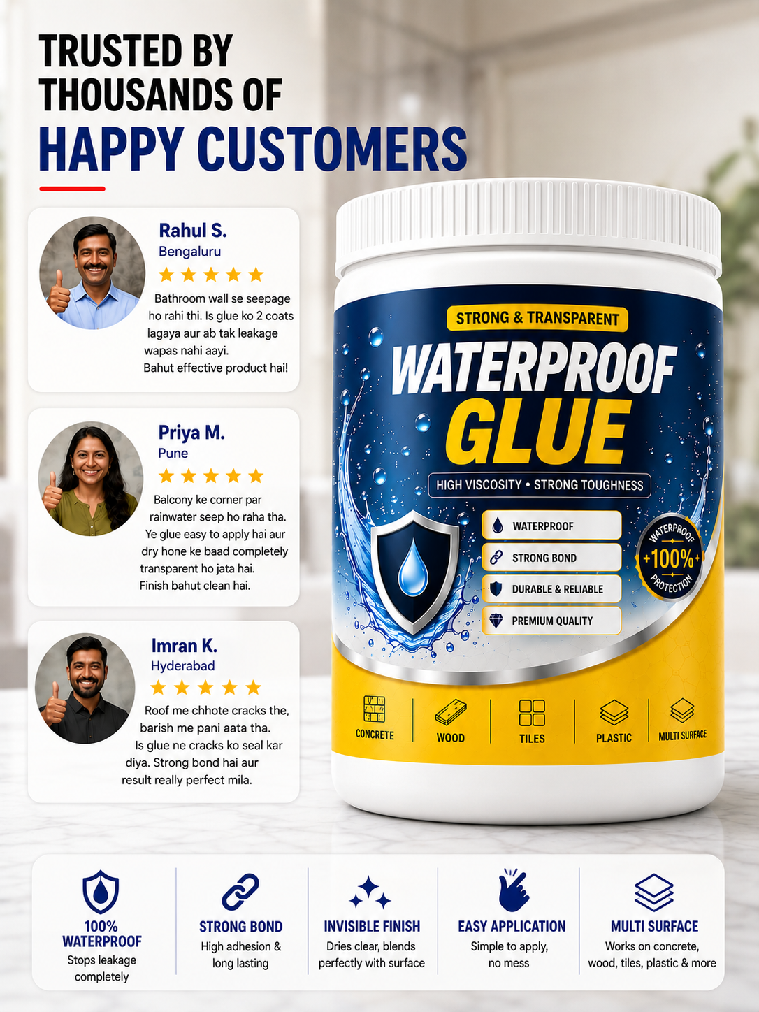 Devorashop® ClearSeal™ Waterproof Glue